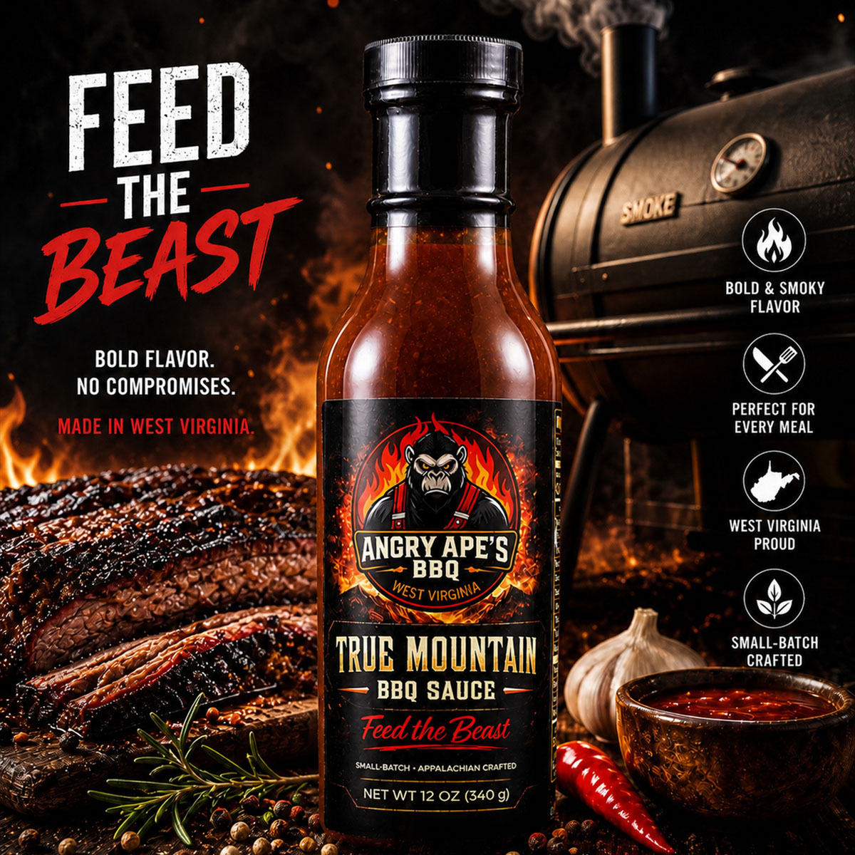 Angry Apes True Mountain BBQ Sauce